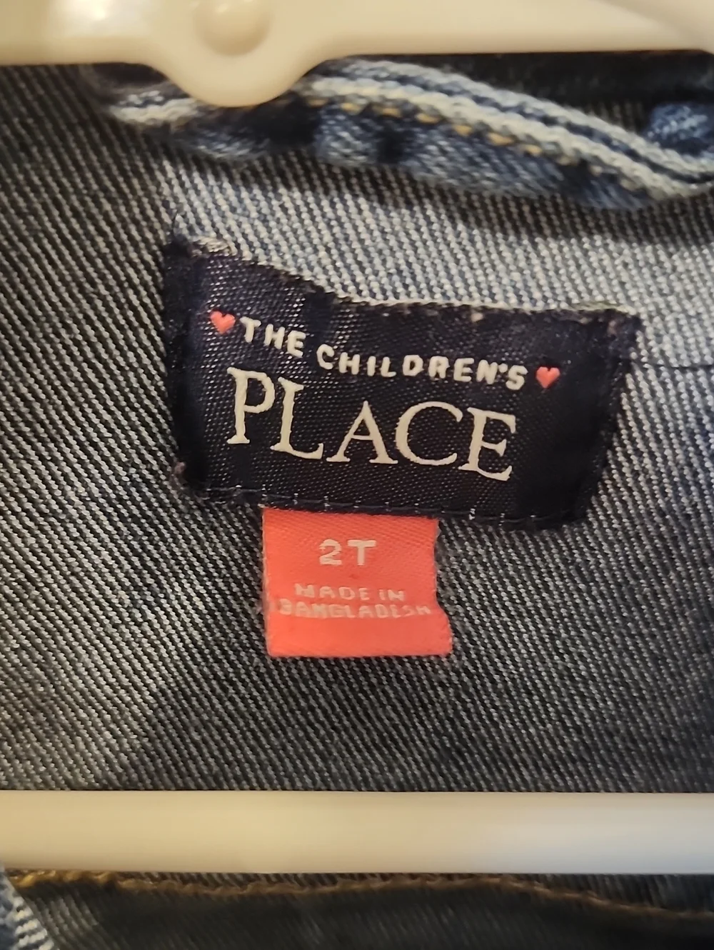The Children's Place Dark Blue Denim Jacket (Size 2T)